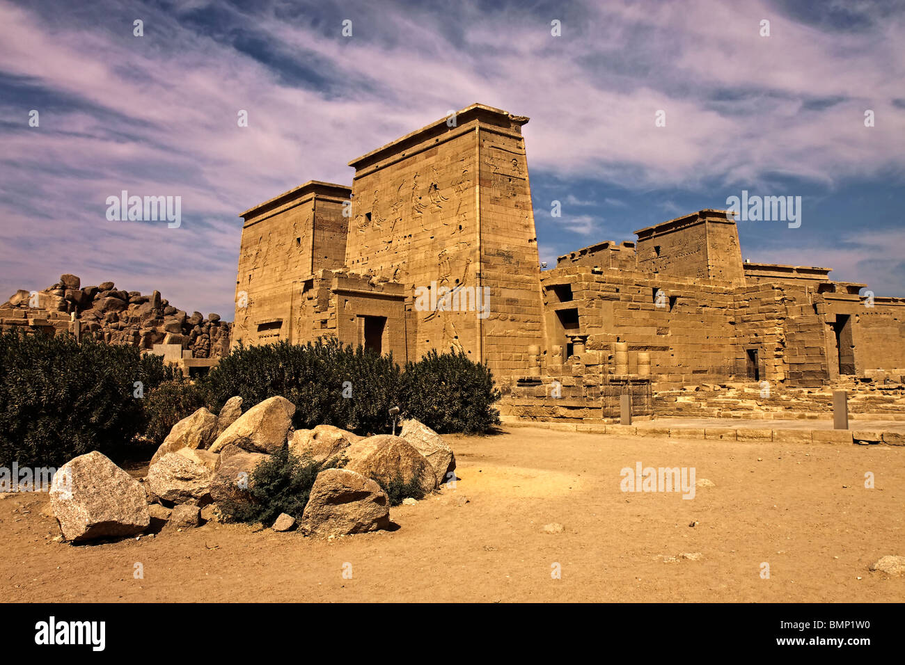 Egypt Aswan Temple Of Philae Stock Photo