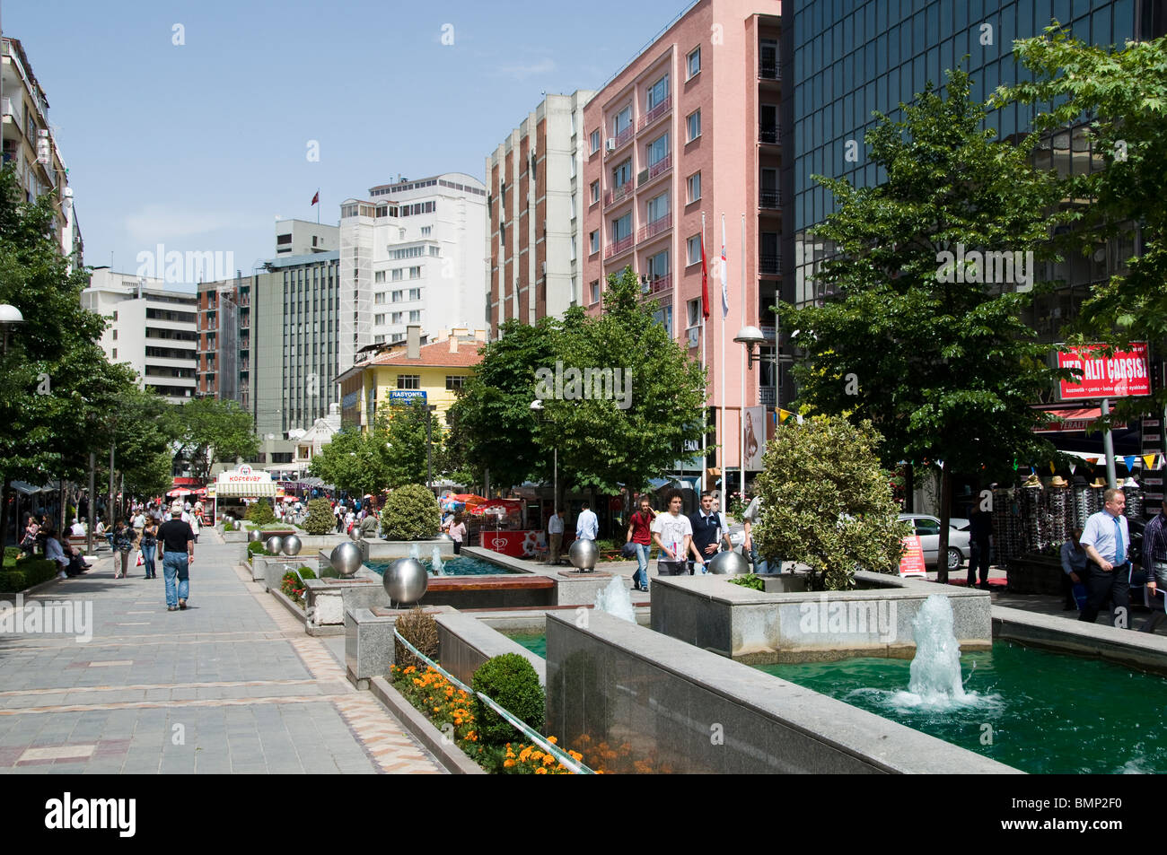 Ankara Kizilay shopping quarter street city Turkey Stock Photo - Alamy