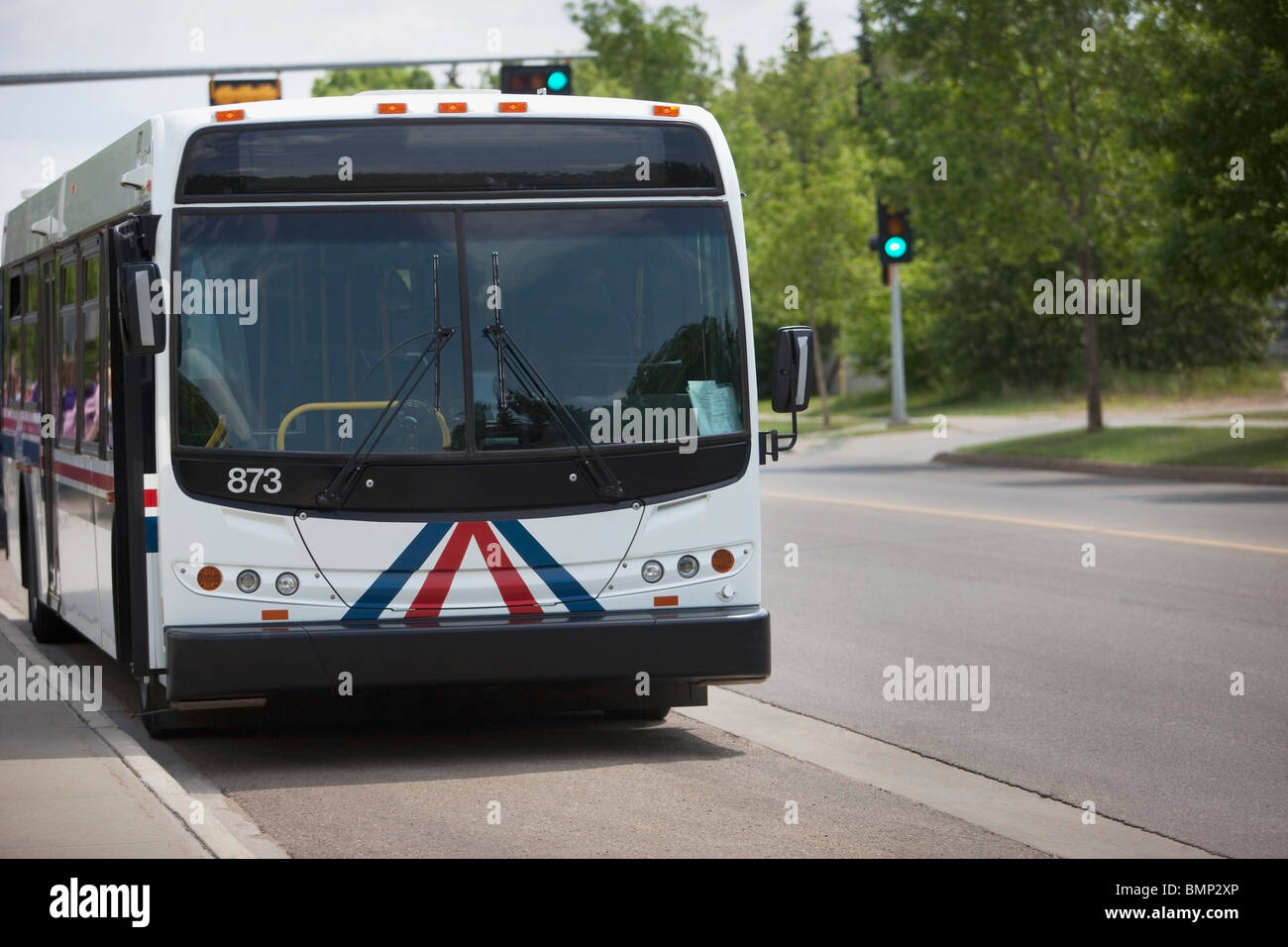 St. Albert, Alberta, Canada; A City Bus Stock Photo Alamy