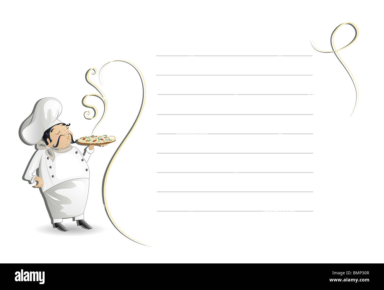 Chef with notepad Stock Photo