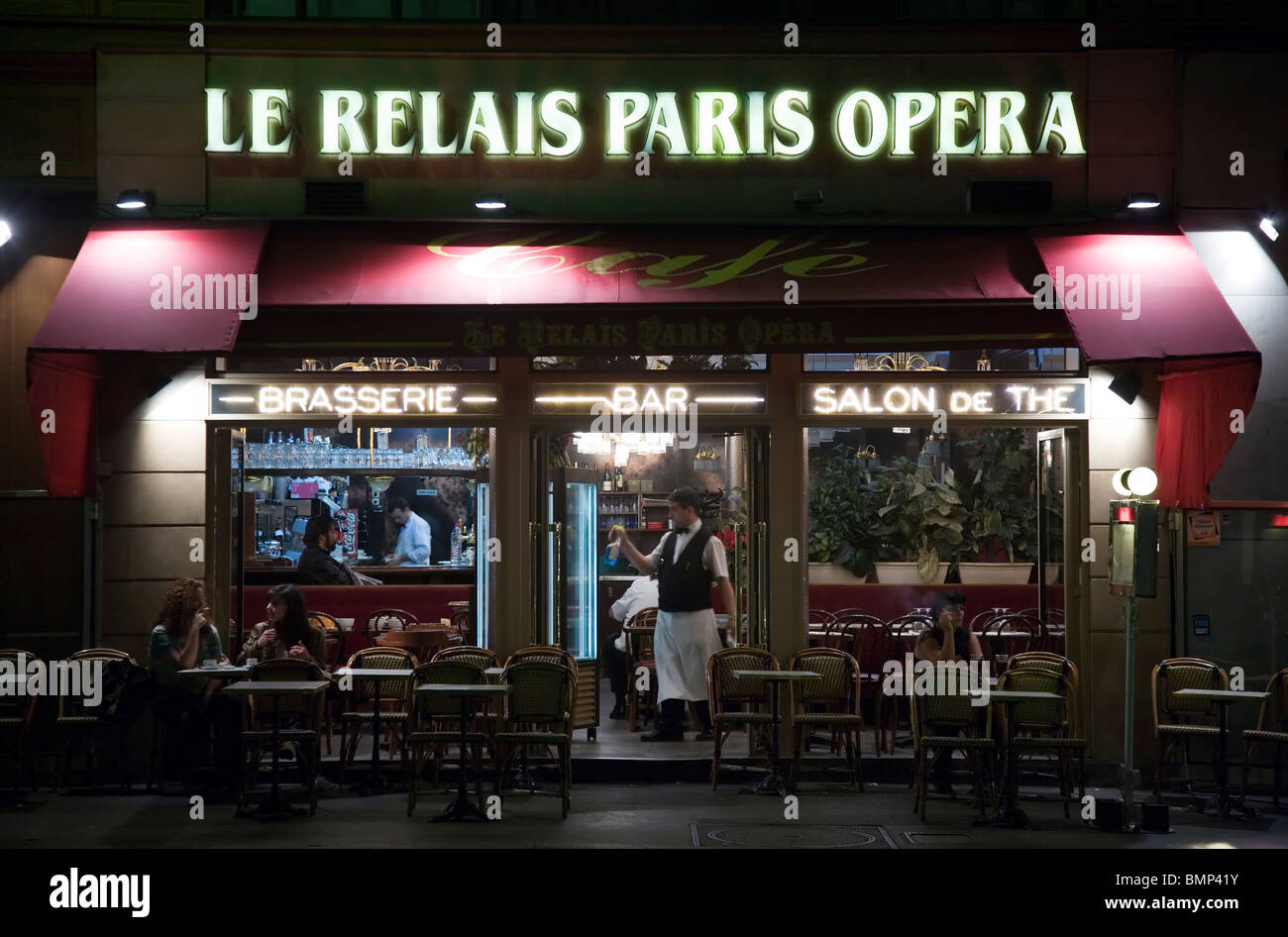 Bar Le Relais, Avenue de L' Opera, Paris Stock Photo