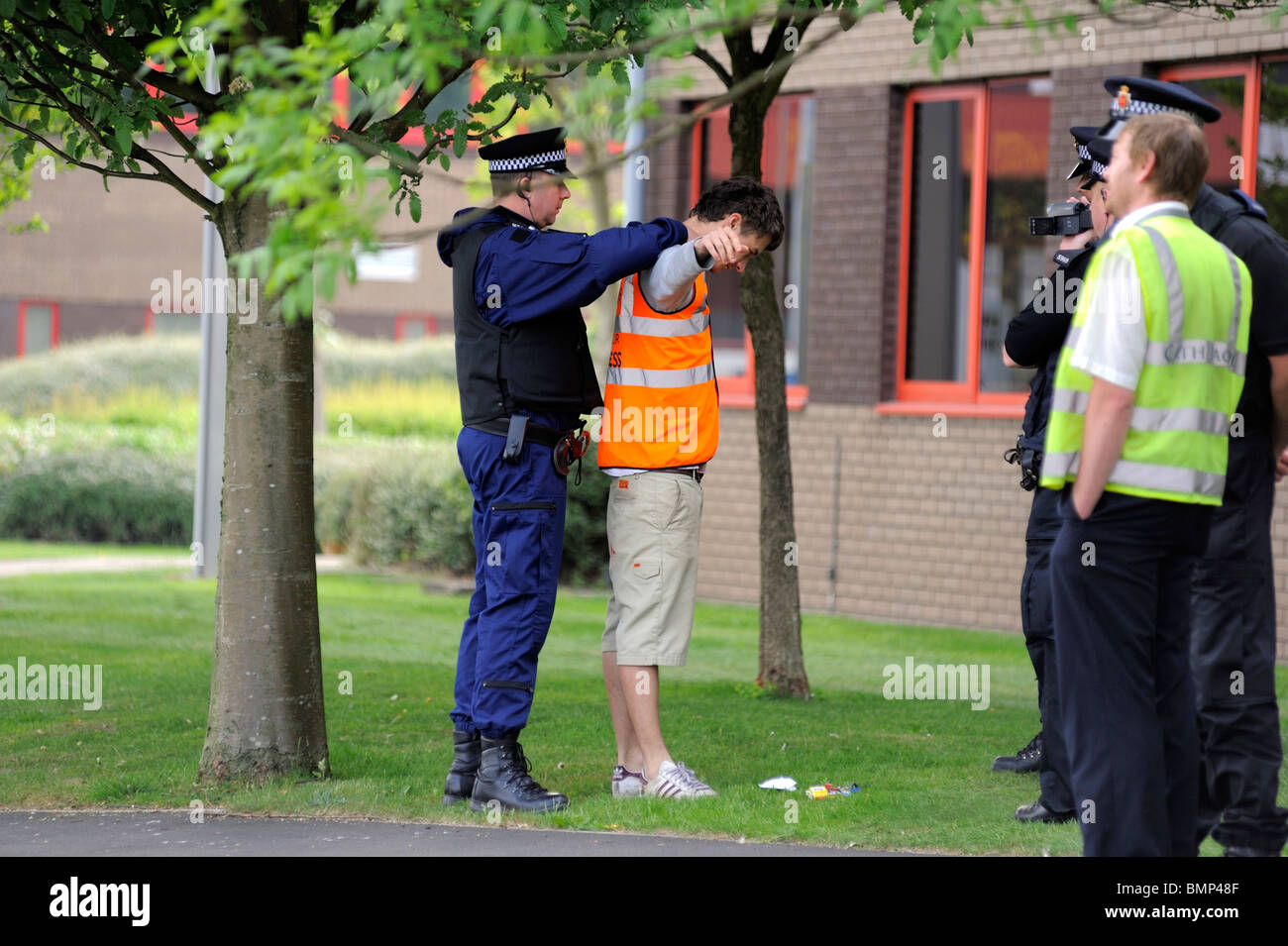 Protesters blockade Manchester Airport Freight Terminal Manchester UK