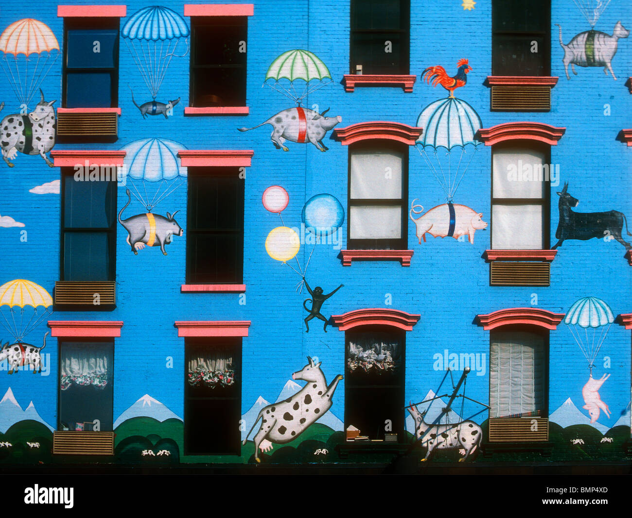 building facade of animals flying cows pigs monkeys horses architecture ...
