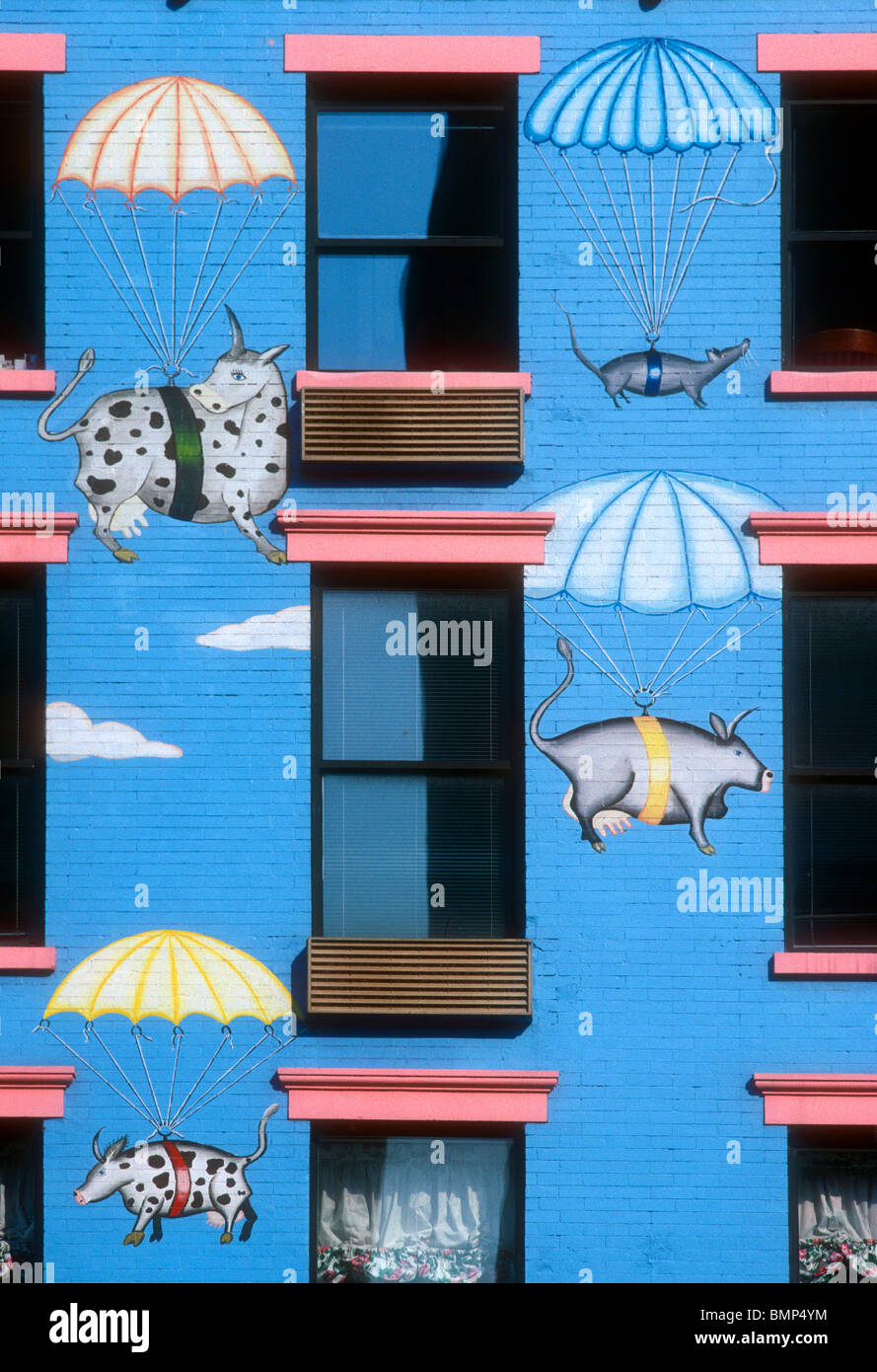 building facade of animals flying cows pigs monkeys horses architecture ...