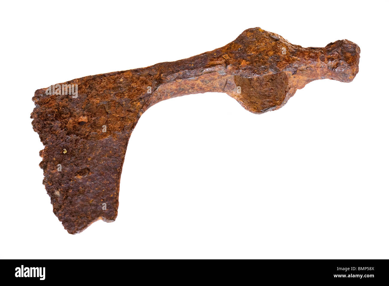 archaeology found - ancient axe X century Stock Photo