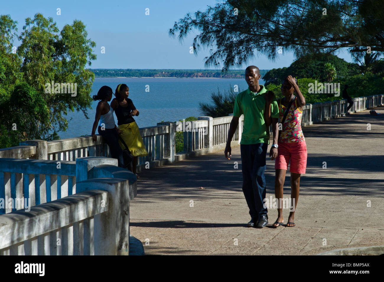 A seaside promenade in central Maputo, Mozambique, Africa Stock Photo