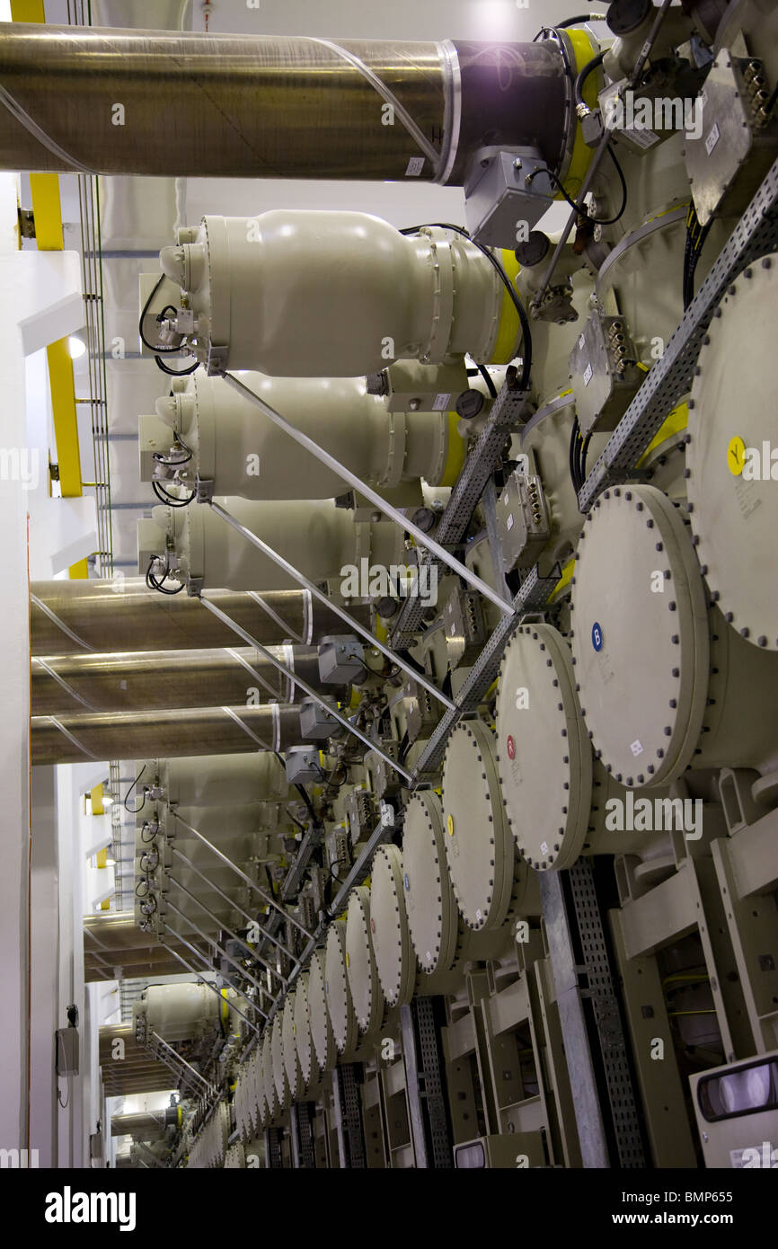 Power Plant generator room generators uae interior Stock Photo Alamy