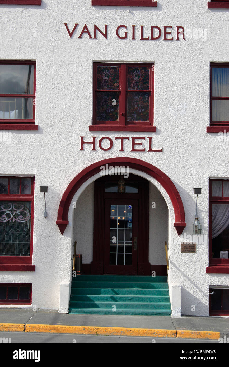 Van gilder hotel ; Seward ; Kenai peninsula borough ;  Alaska ; U.S.A. United States of America Stock Photo