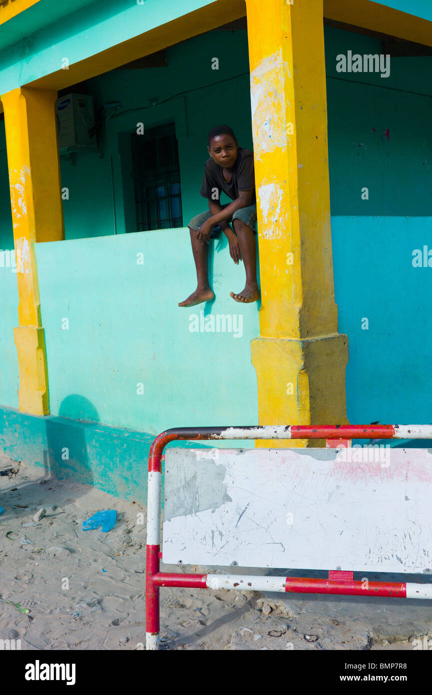 A young boy in Vilankulos, Inhambane province, Africa. Stock Photo