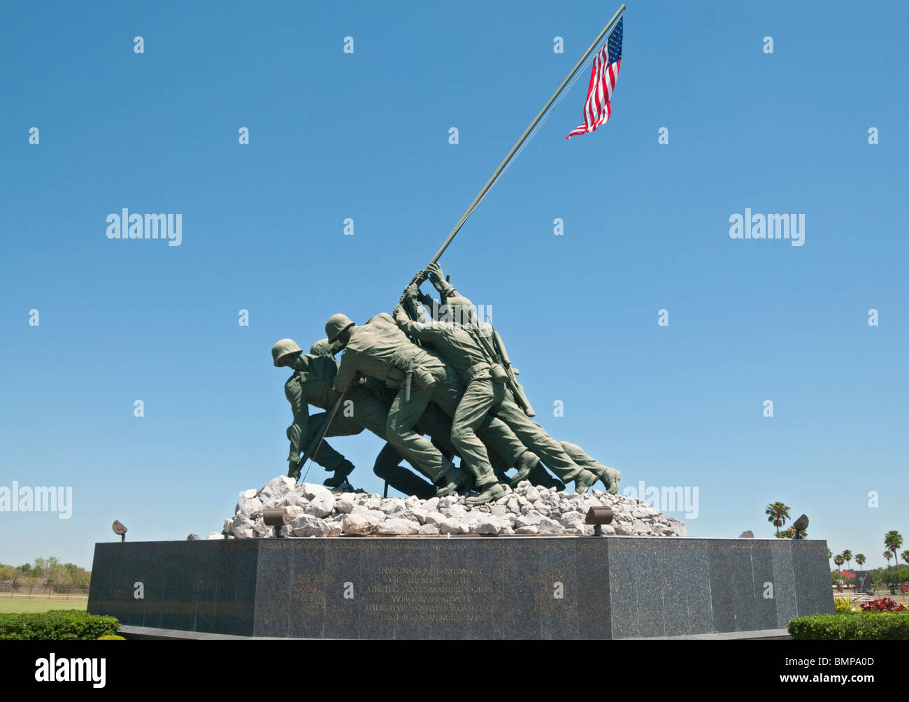 Texas, Harlingen, Iwo Jima Memorial, original working model for famous bronze statue at Arlington National Cemetery in Virginia Stock Photo