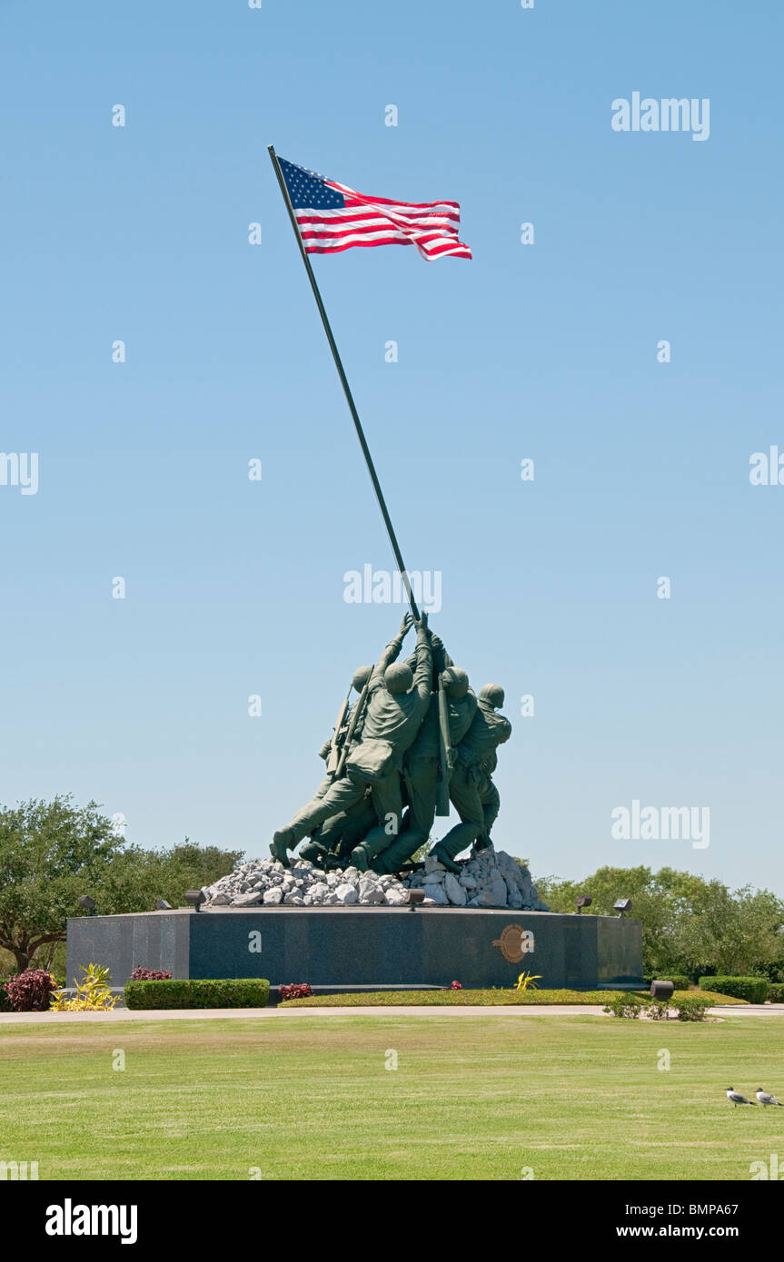 Texas, Harlingen, Iwo Jima Memorial, original working model for famous bronze statue at Arlington National Cemetery in Virginia Stock Photo