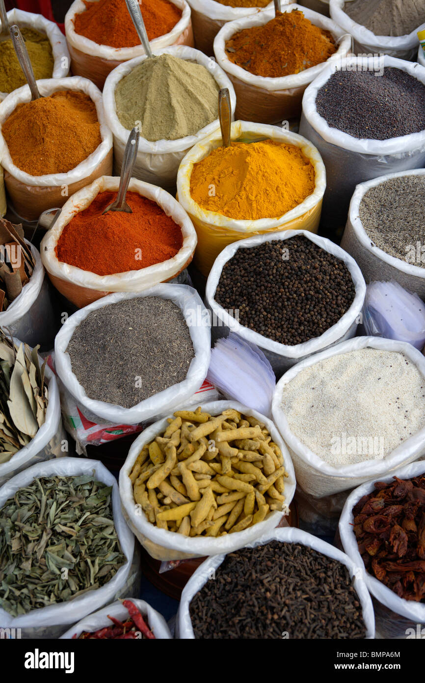 Spices ; Mapusa Market ; Goa ; India Stock Photo