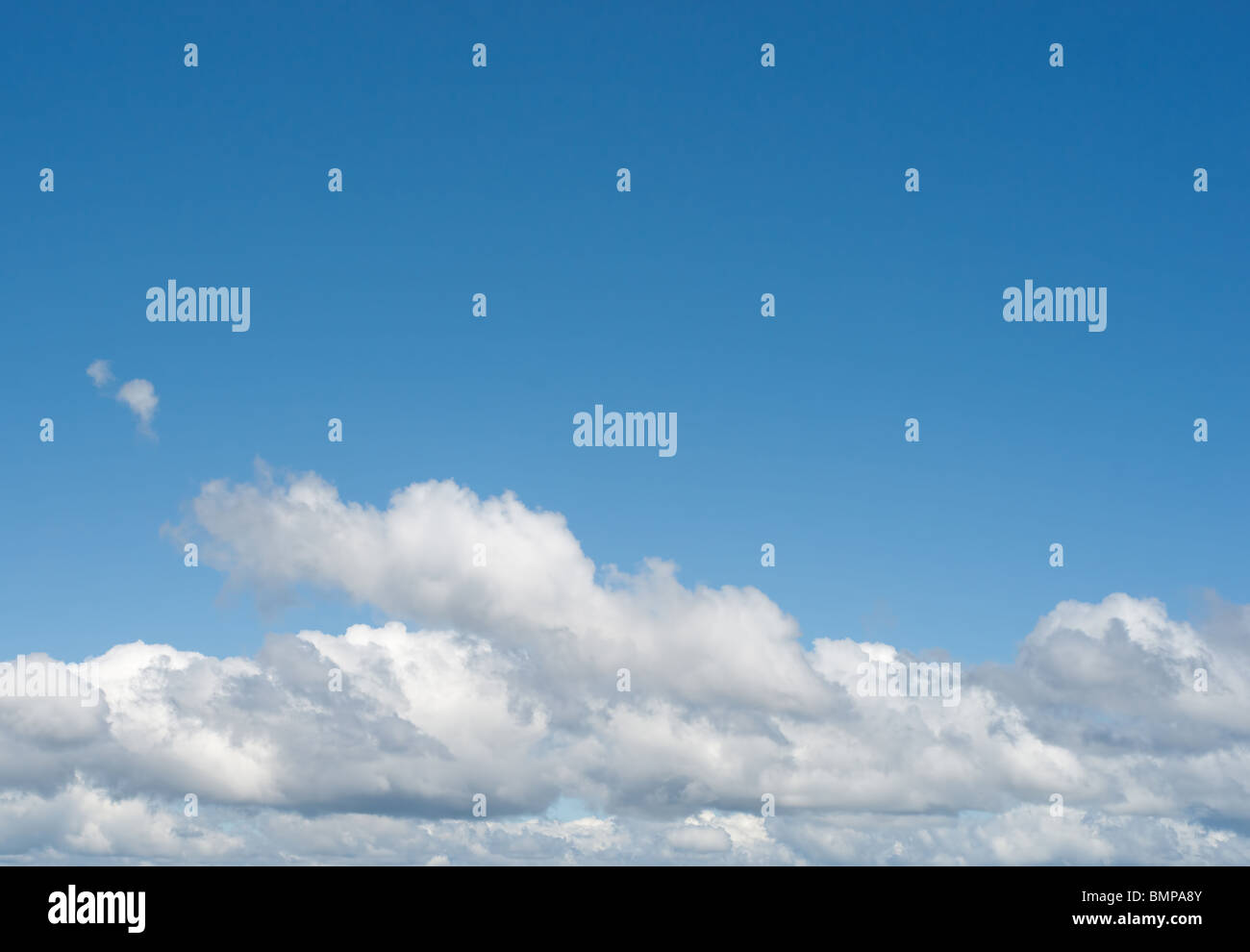 perfect fluffy white heavenly clouds and blue sky on a spring day Stock ...