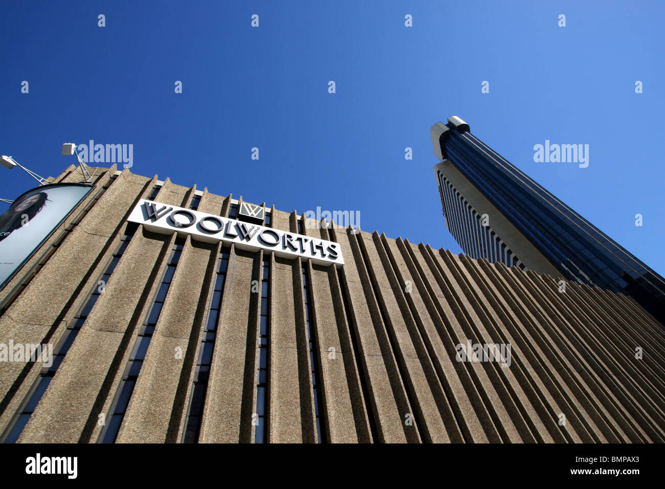Woolwooths and Southern Sun Hotel, Strand Street/Adderley Street Cape Town, South Africa. Stock Photo