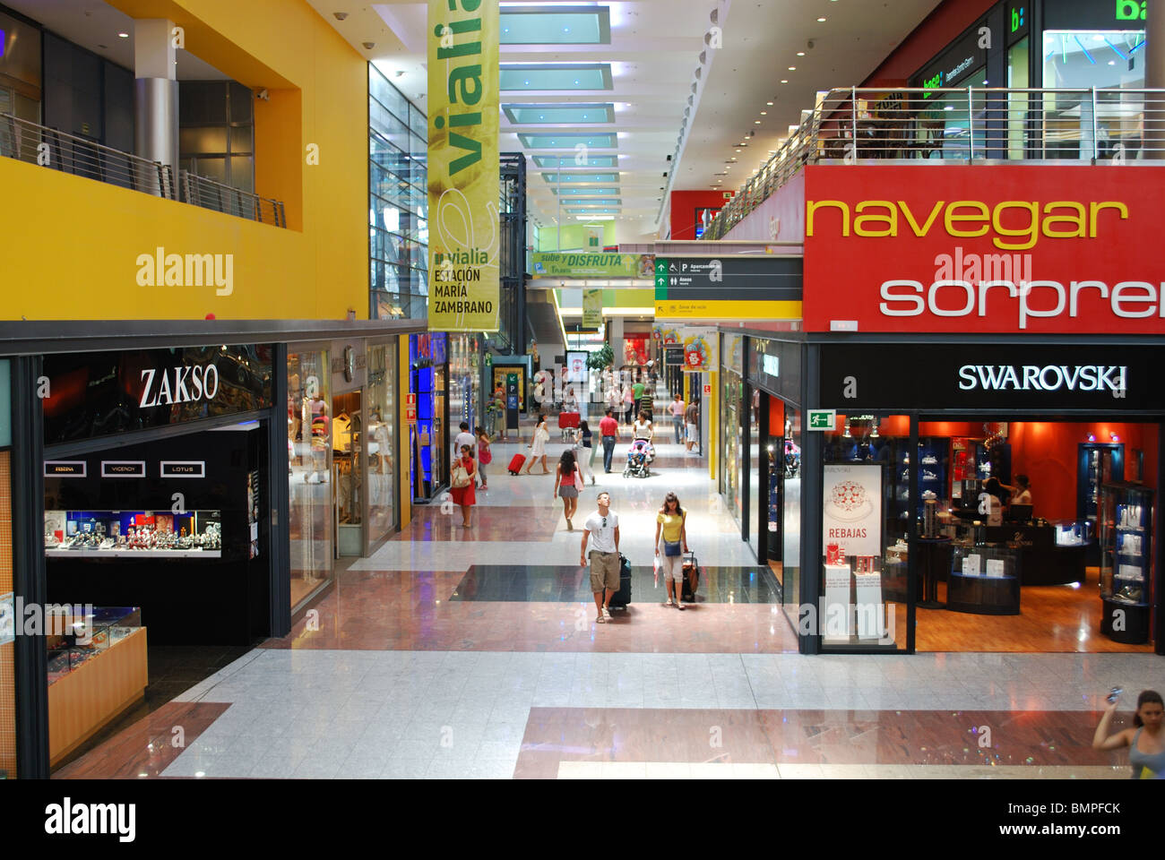 Interior view of the Vialia shopping centre, Malaga, Costa del Sol, Malaga  Province, Andalucia, Spain, Western Europe Stock Photo - Alamy