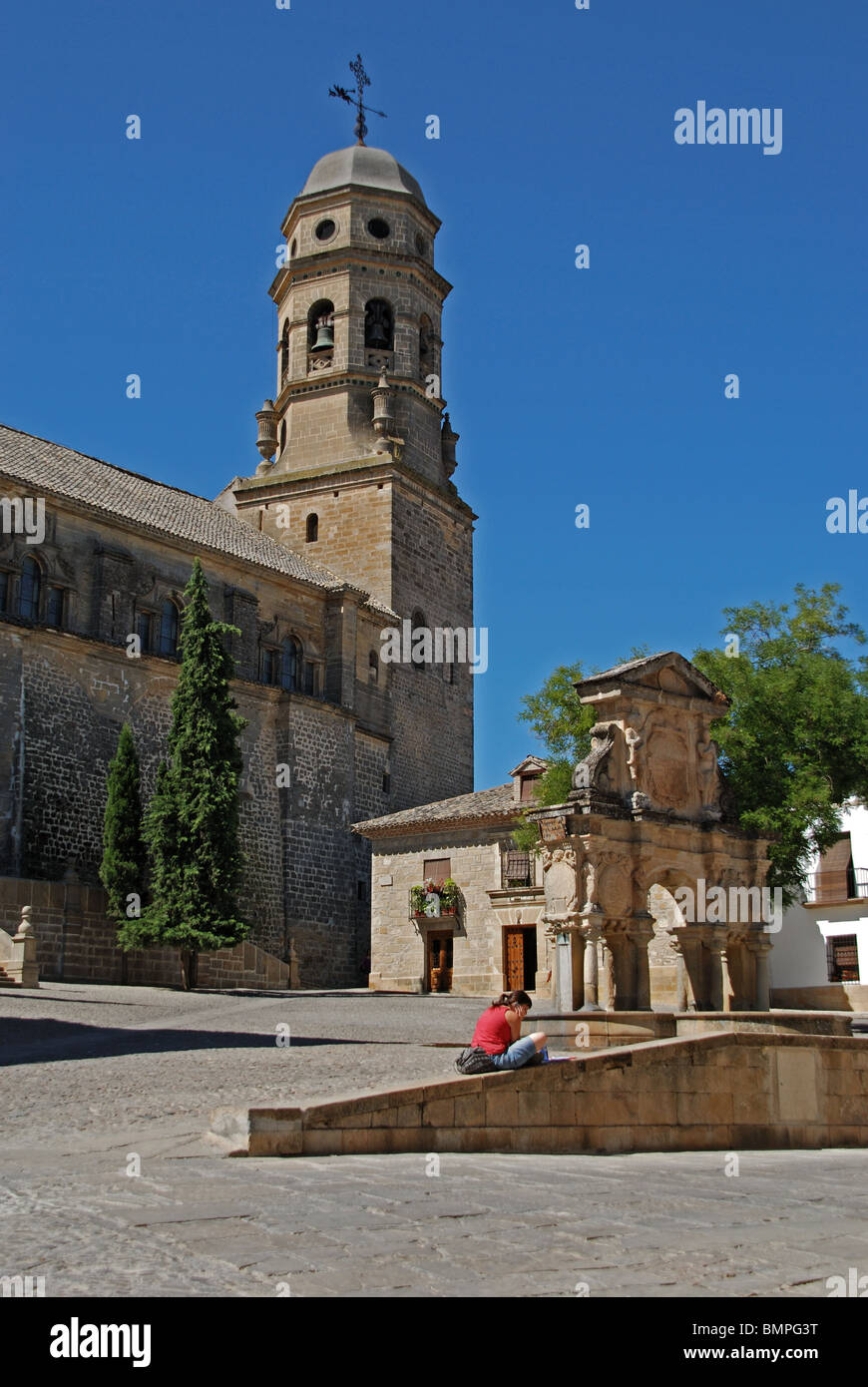 Cathedral (Santa Iglesia Catedral - Museo Catedralicio) in the Plaza Santa Maria, Baeza, Jaen Province, Andalucia, Spain. Stock Photo