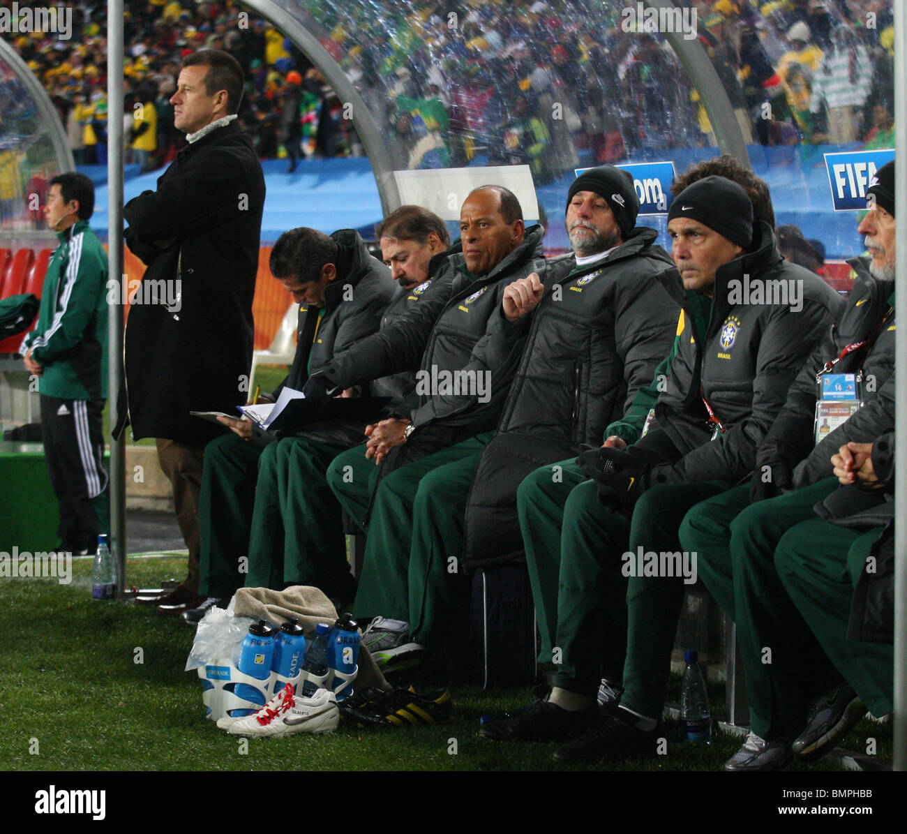 DUNGA AND BRAZILIAN BENCH BRAZIL ELLIS PARK JOHANNESBURG SOUTH AFRICA ...