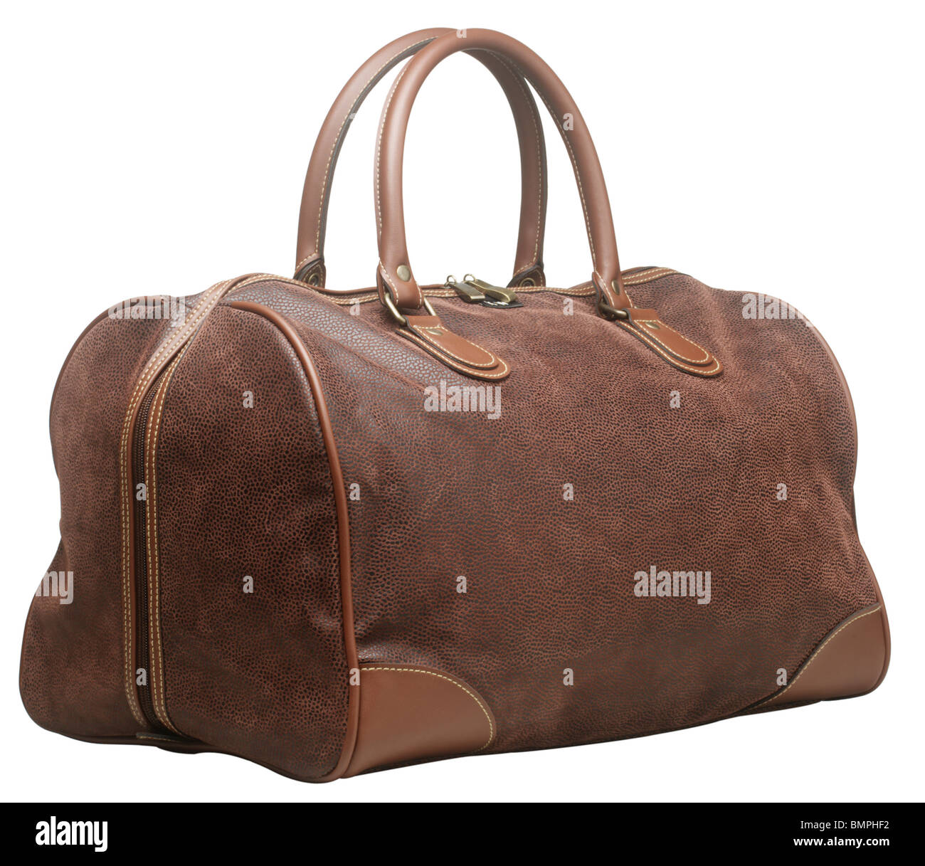 Brown holdall Stock Photo