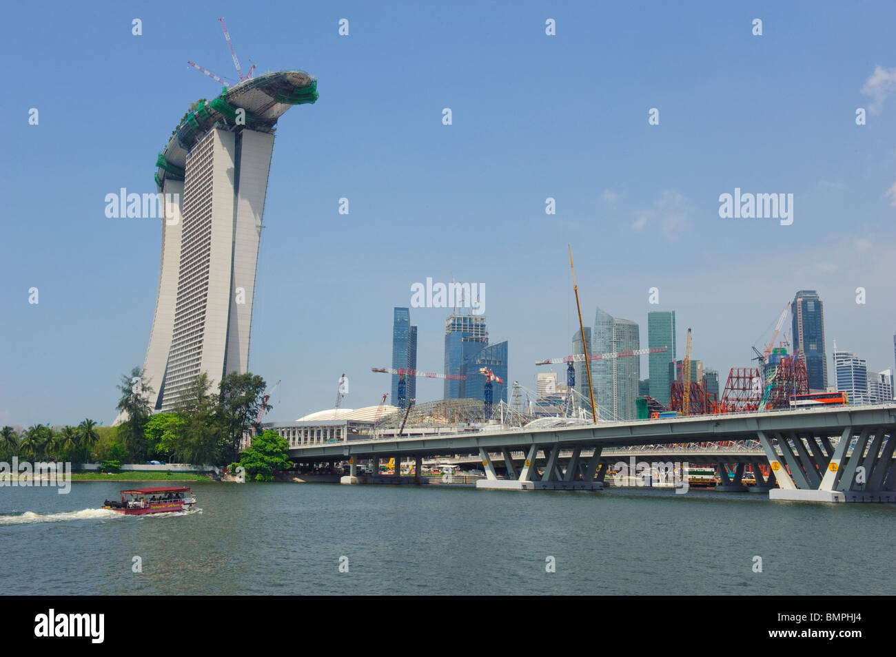 Singapore Casino and Central Business District Stock Photo