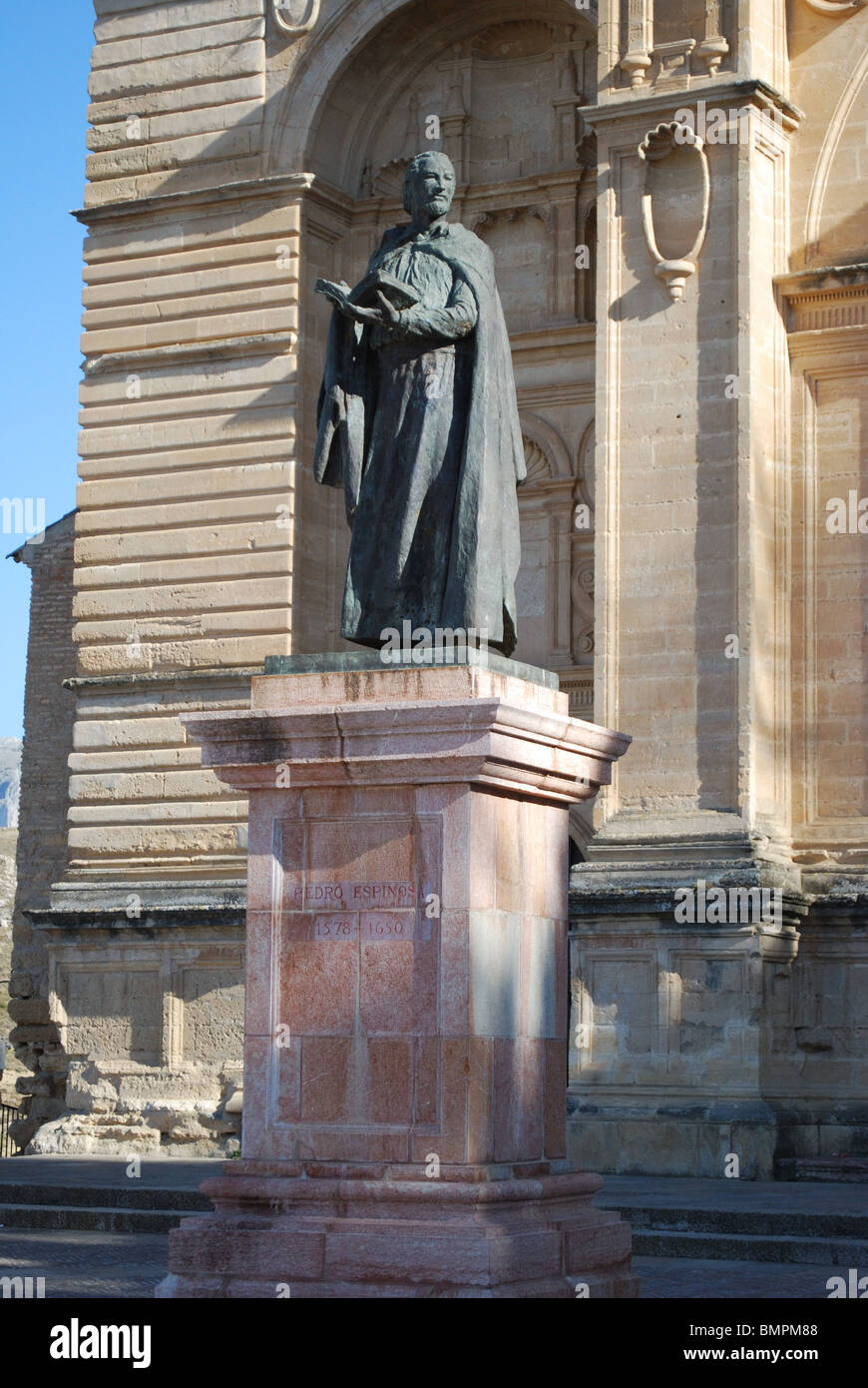 Statue of Pedro Espinosa outside the church, Antequera, Malaga