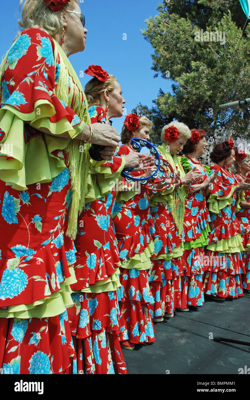 Ladies choir, Romeria San Bernabe, Religious Festival, Marbella, Costa del Sol, Malaga Province