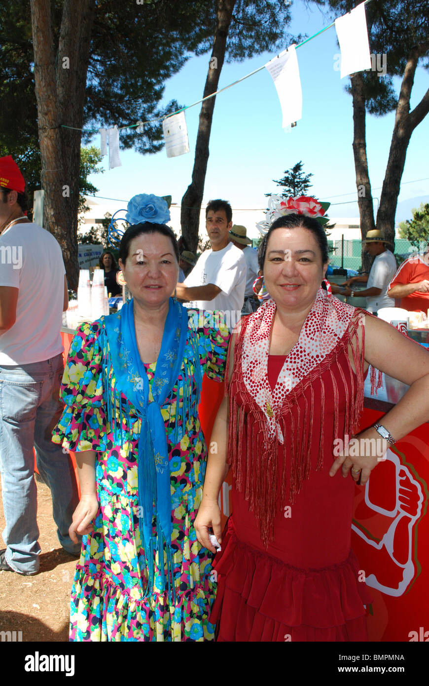 Women in traditional dress, Romeria San Bernabe, Religious Festival, Marbella, Costa del Sol