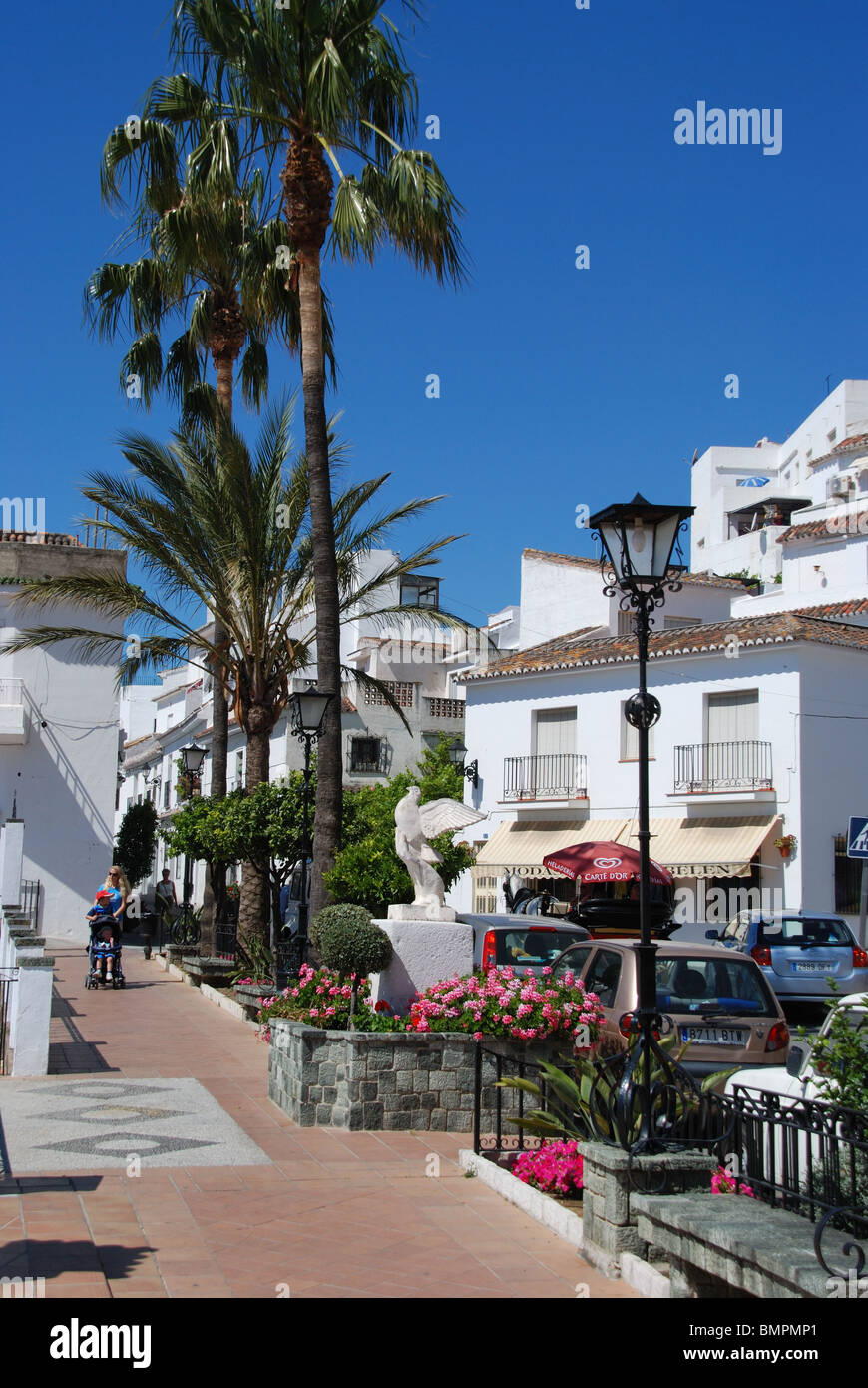 Plaza de la Paz, Mijas, Costa del Sol, Malaga Province, Andalucia, Spain, Western Europe. Stock Photo