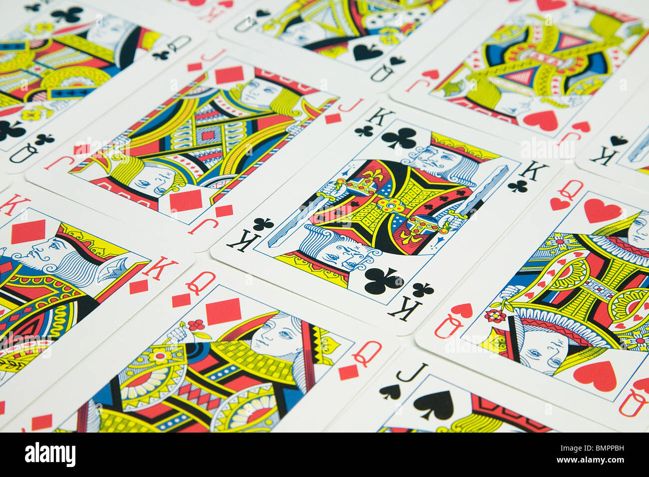 playing cards showing Kings,Queens and jacks Stock Photo Alamy