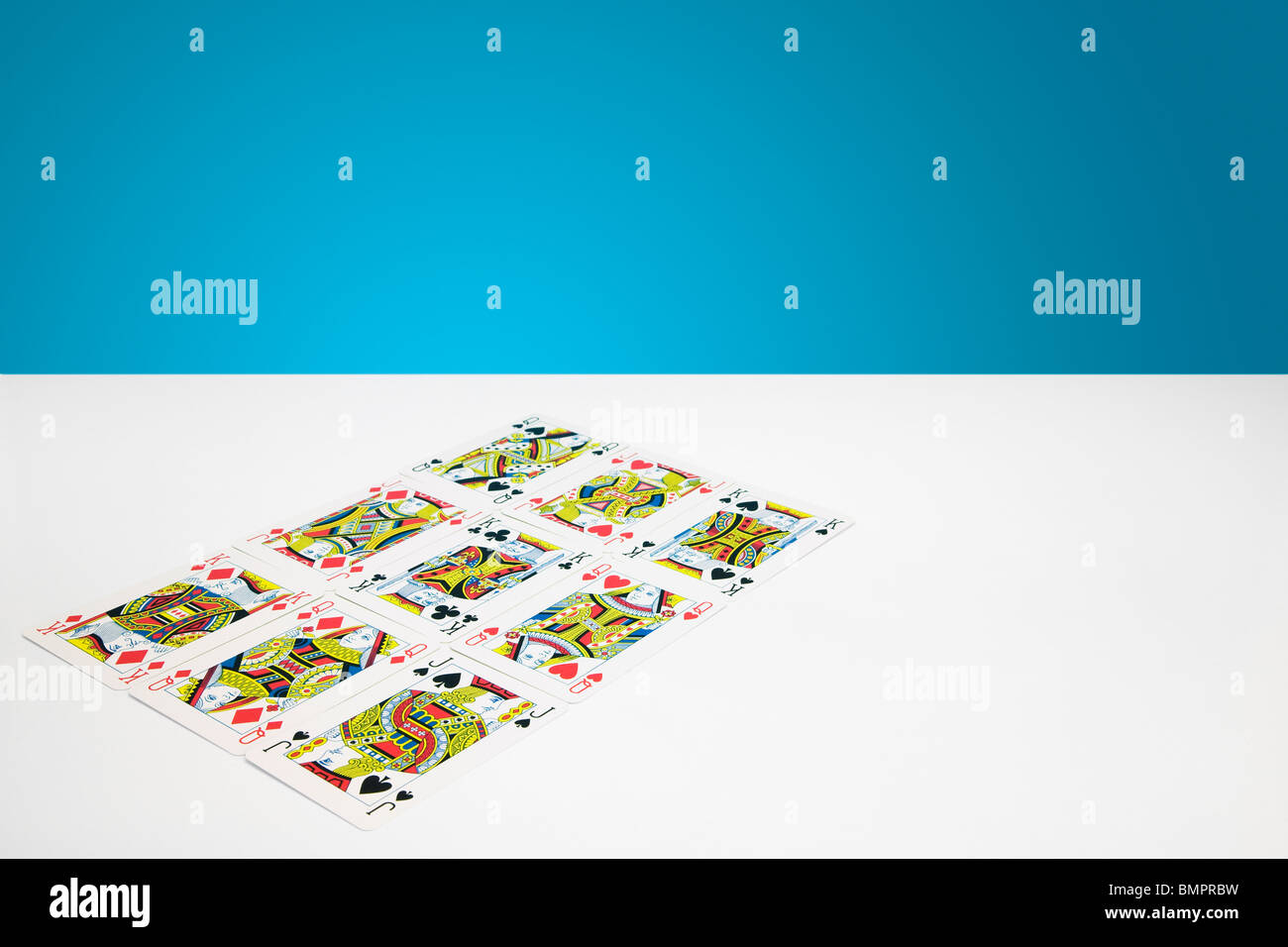 playing cards showing Kings,Queens and Jacks Stock Photo Alamy