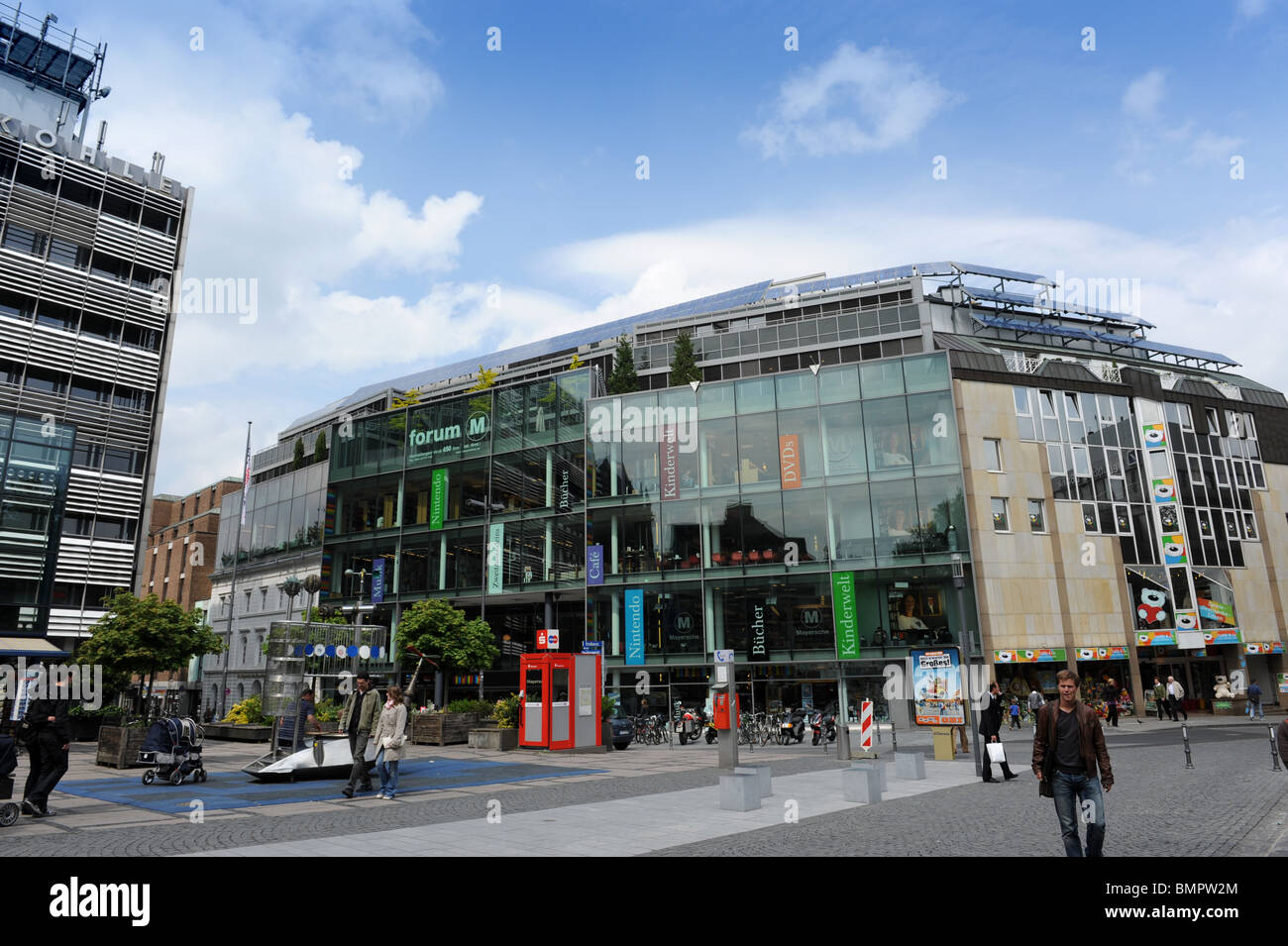 Modern shops and buildings in Aachen Germany Deutschland Europe Stock Photo