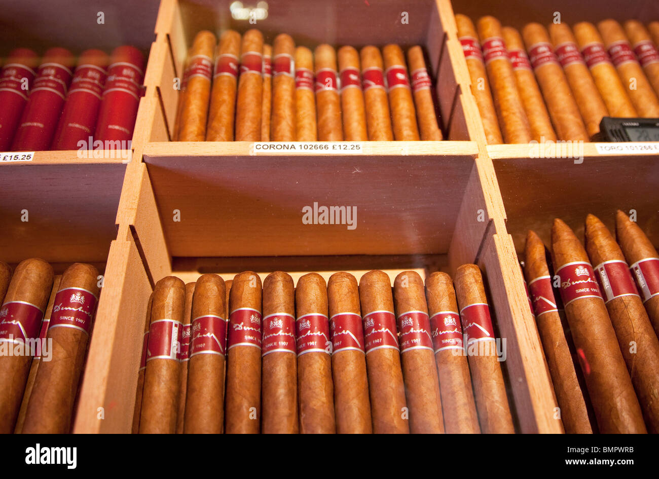 Dunhill cigars stocked by Fox of 1 St James's Street, London Stock