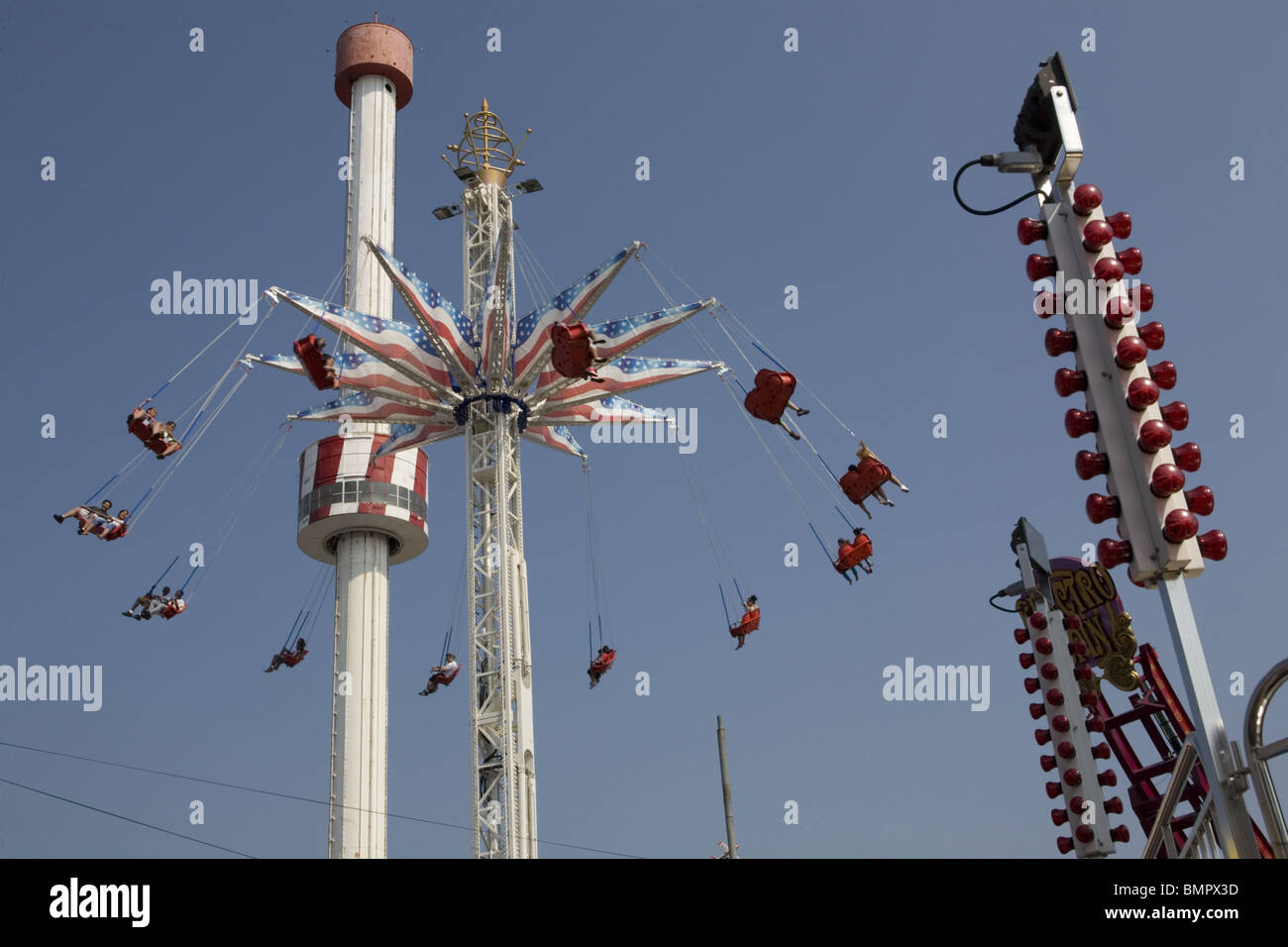 One of the sky rides at Coney Island, Brooklyn, New York Stock Photo