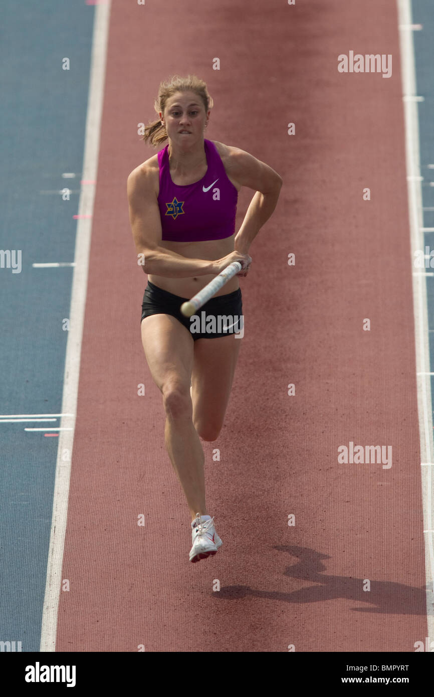 Jillian Schwartz (ISR) competing in the Women's pole vault at the New