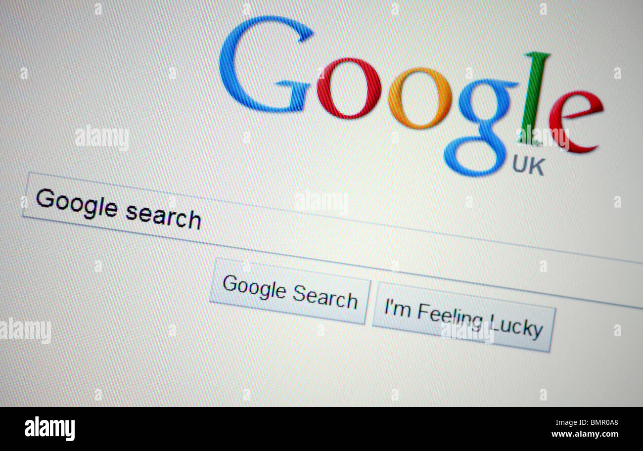 The Google search engine home page on the internet Stock Photo - Alamy
