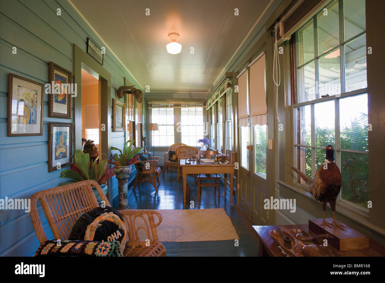 Sitting porch of Anna Ranch in Kamuela,Hawaii and on the National