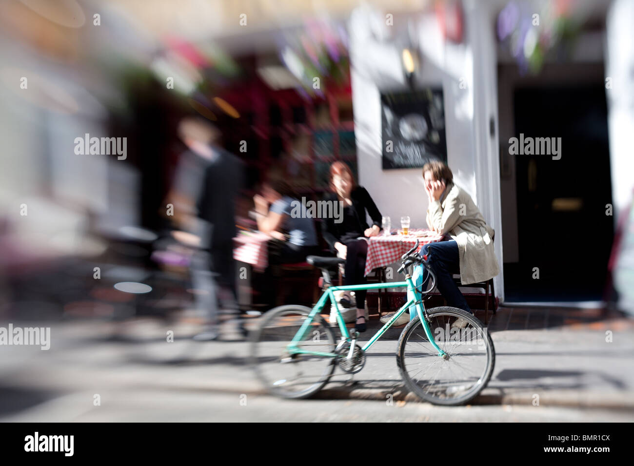 A continental wine bar in central London, England Stock Photo