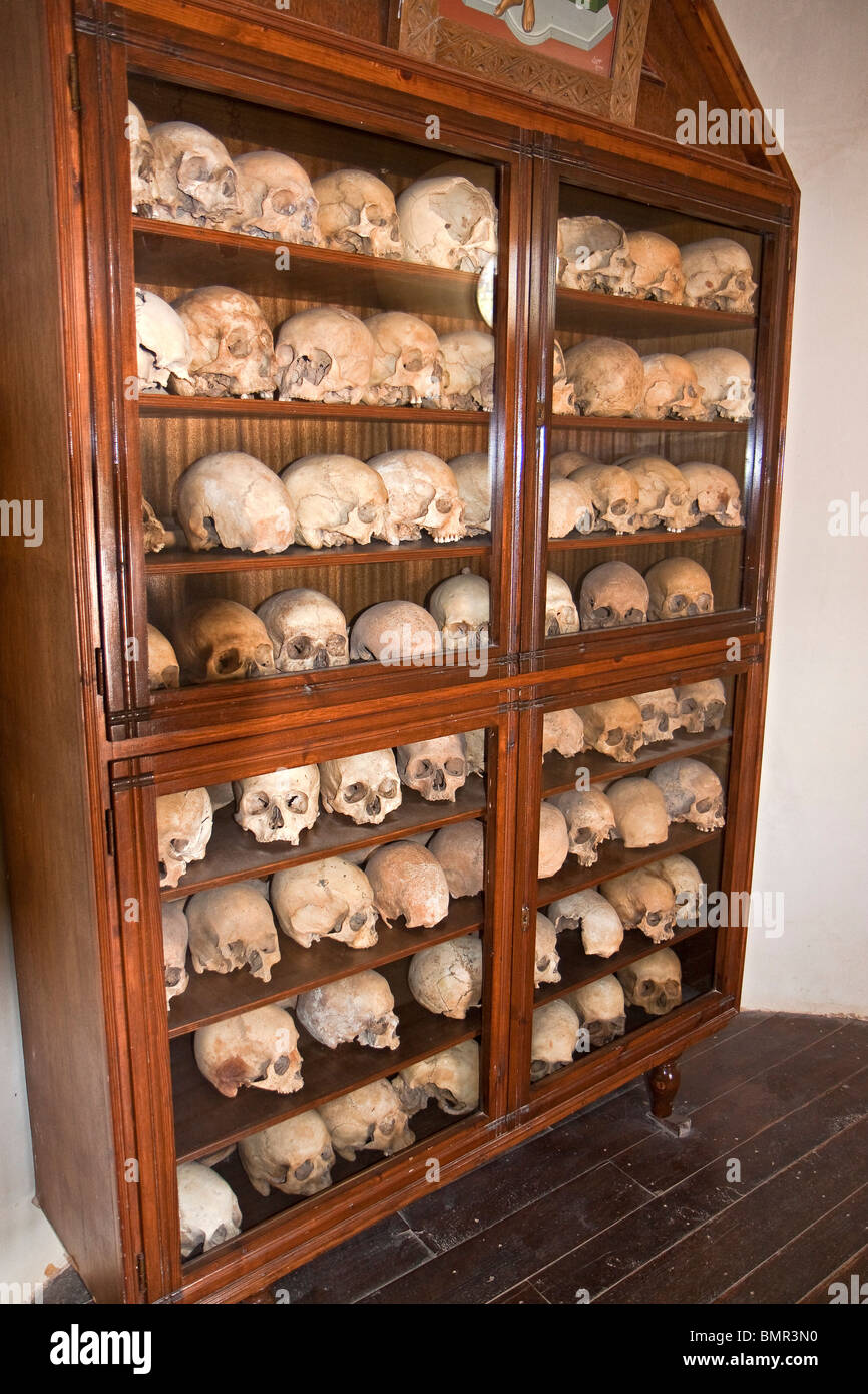 Crete Arkadi Monastery Rack Of Skulls Stock Photo