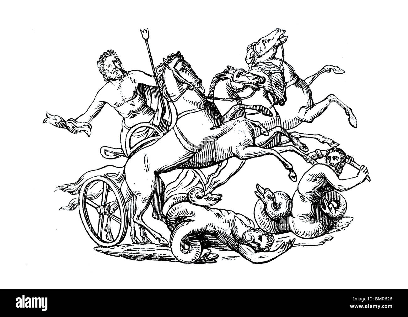 Giants fighting illustration hi-res stock photography and
