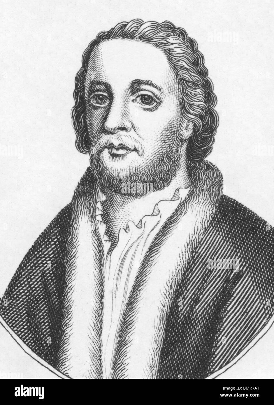John Oldcastle Lord Cobham (1360 or 1378 - 1417) on engraving from the 1700s. Stock Photo