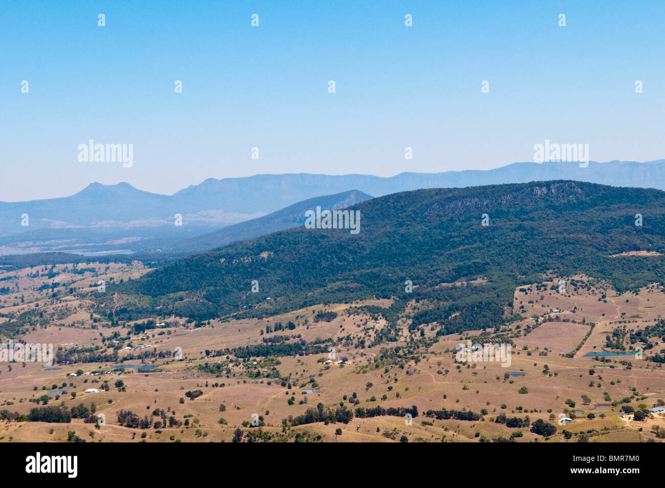 Aerial view of landscape near Boonah, Queensland, Australia Stock Photo