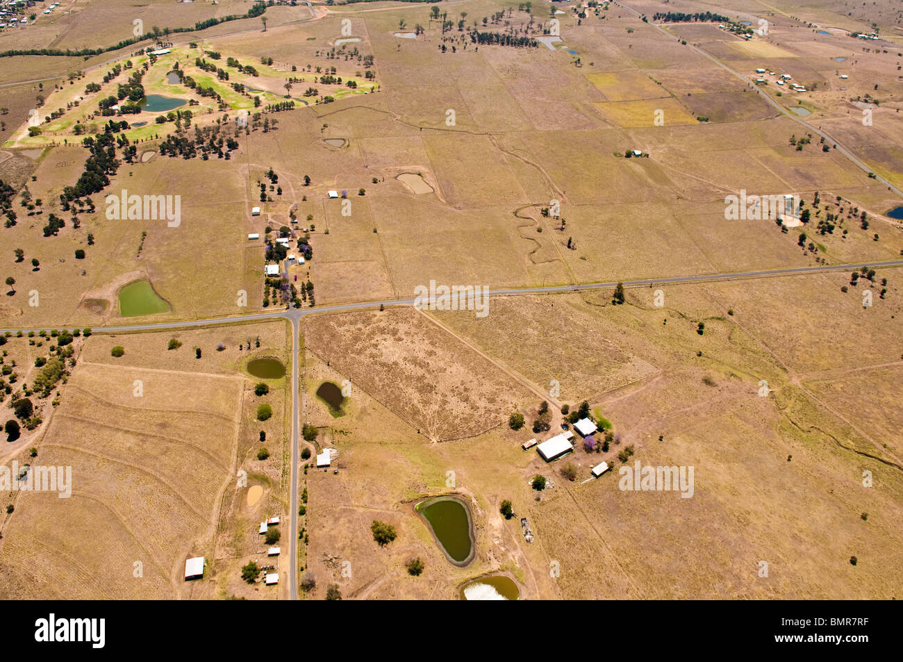 Aerial view of landscape near Boonah, Queensland, Australia Stock Photo