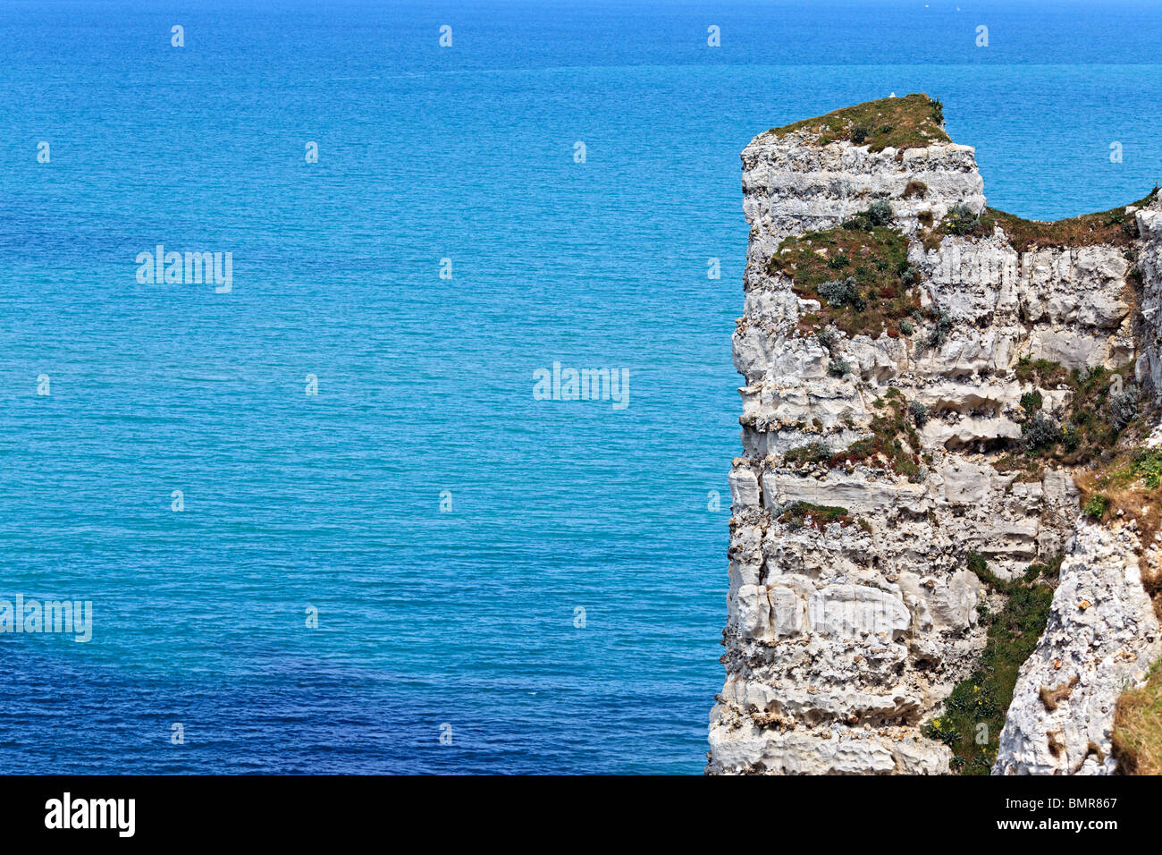 Cliffs on the sea beach, Etretat, Seine-Maritime department, Upper Normandy, France Stock Photo