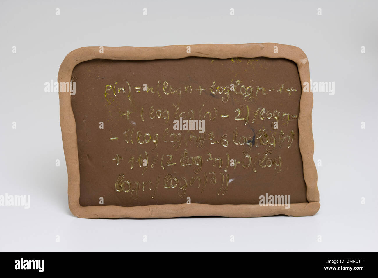 Plasticine figurines. Blackboard Stock Photo