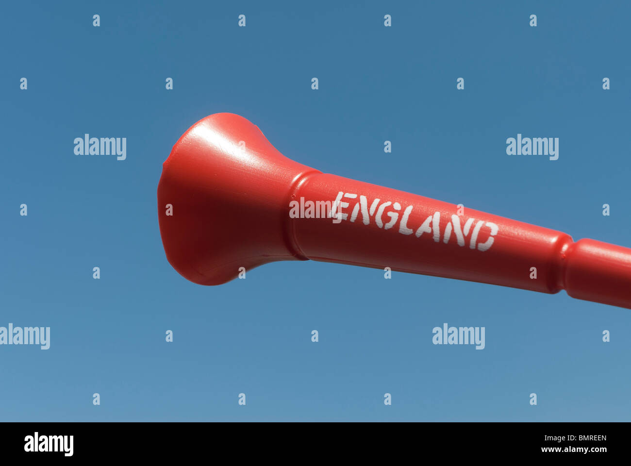 Vuvuzela or 'lepatata' Stadium Horns in England Colours, 17th June 2010 Stock Photo