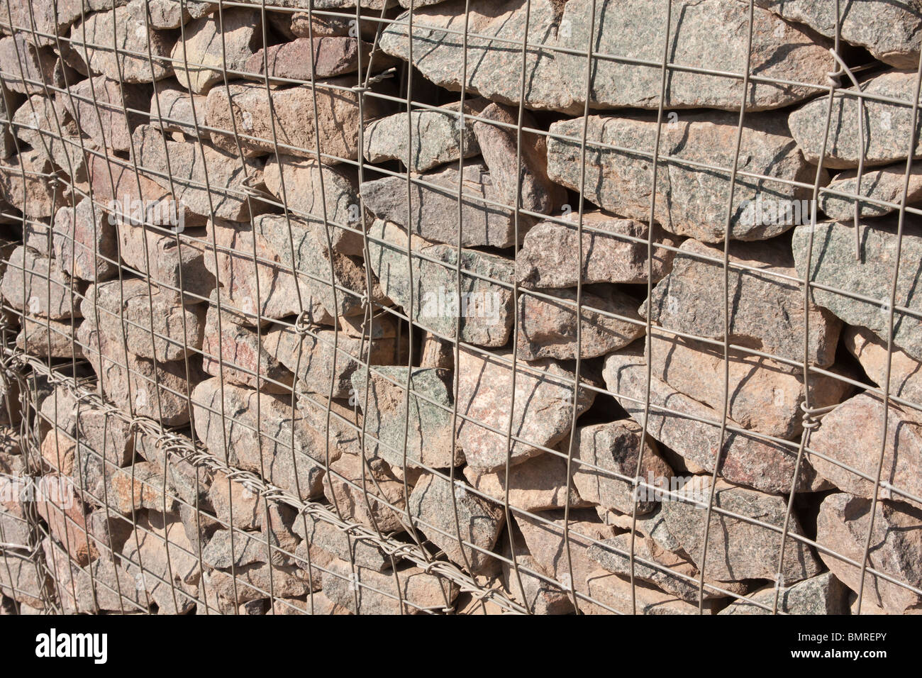 Rock filled gabion cage Stock Photo Alamy