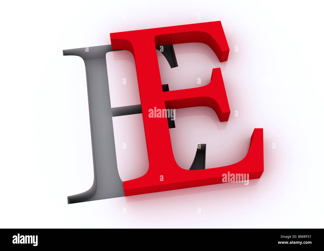 red letter e Stock Photo - Alamy