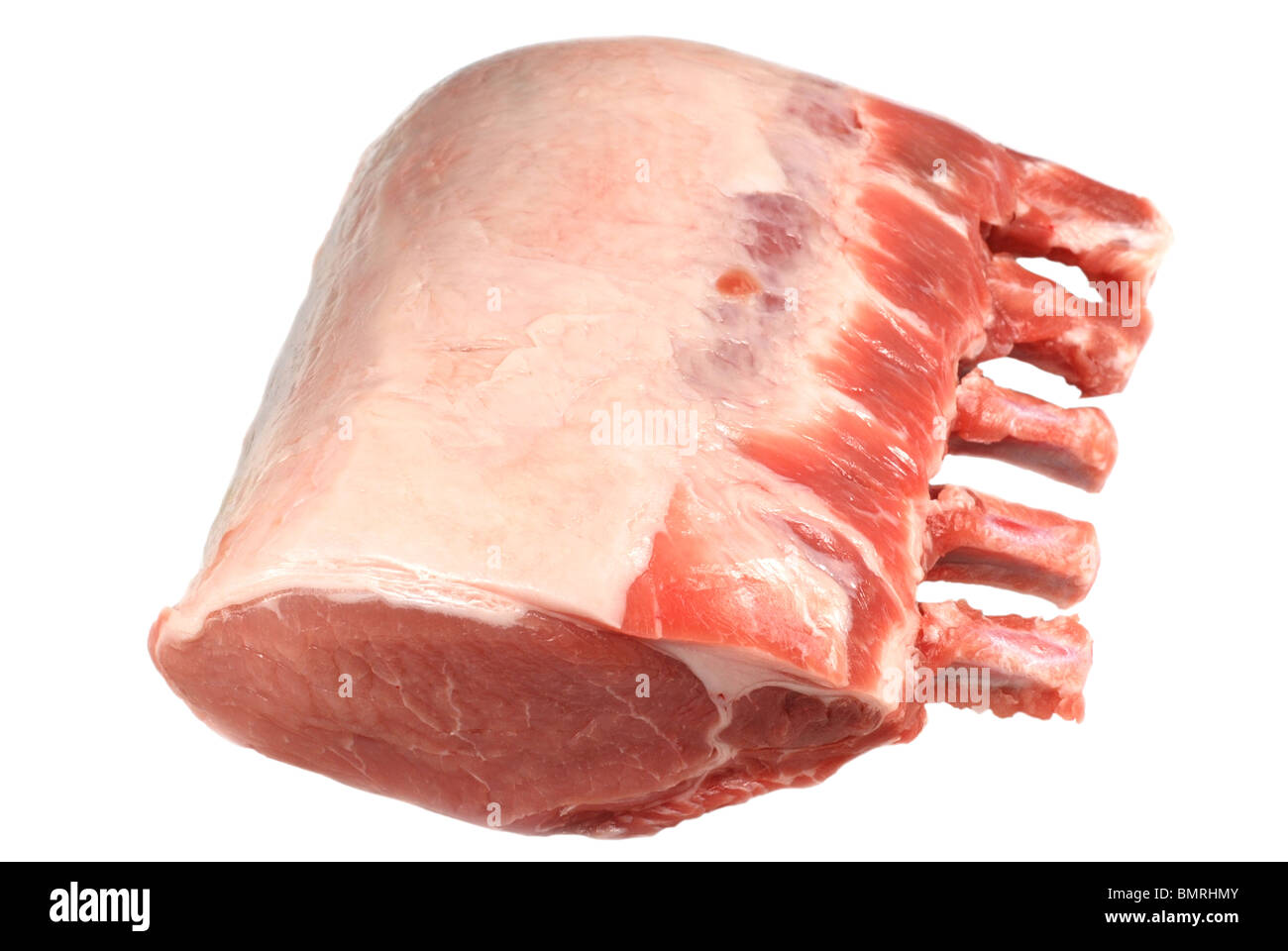 Fresh raw pork rib isolated Stock Photo