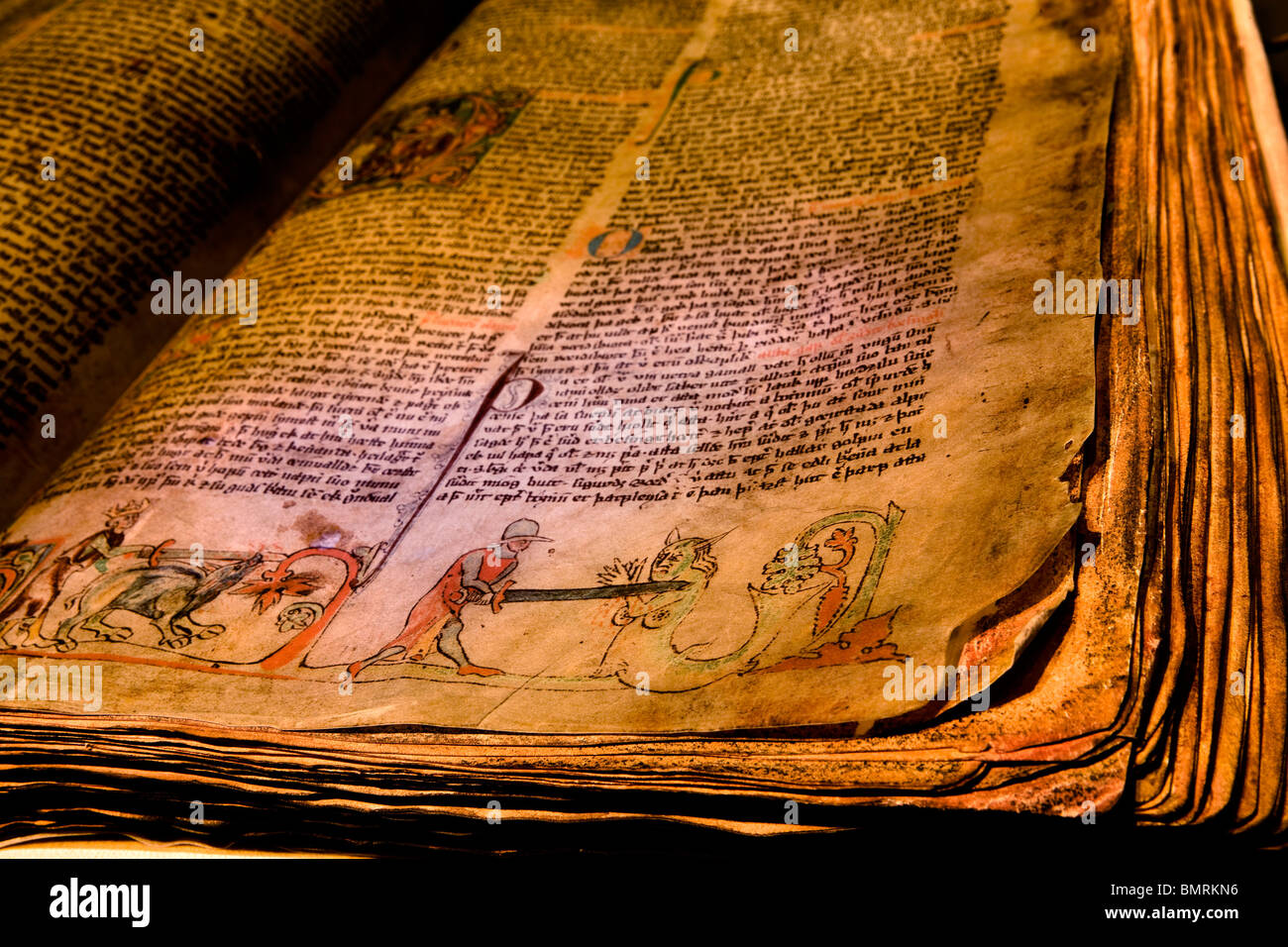 Now, along with major exhibitions, the Culture House also has a comprehensive library room where you can old important texts Stock Photo