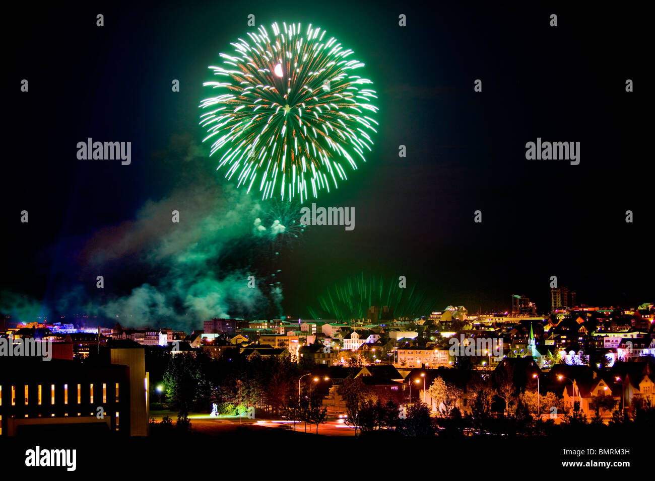 Reykjavik Culture Night is one of the most popular events in Iceland. Firework display over the