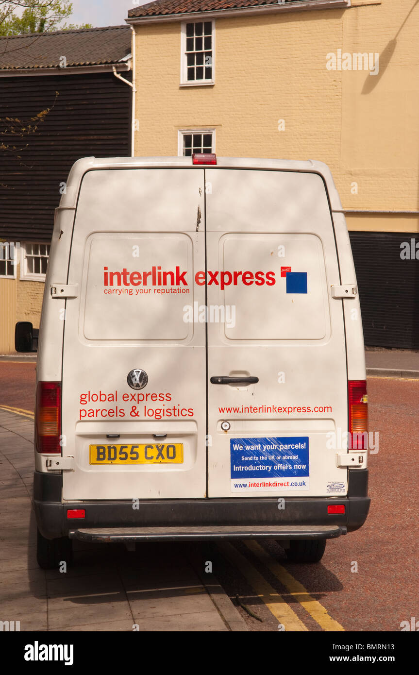 An Interlink express courier van in the Uk Stock Photo